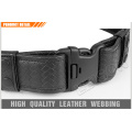 Tactical Leather Knitting Belt for Military and Police by hook and loop fastener